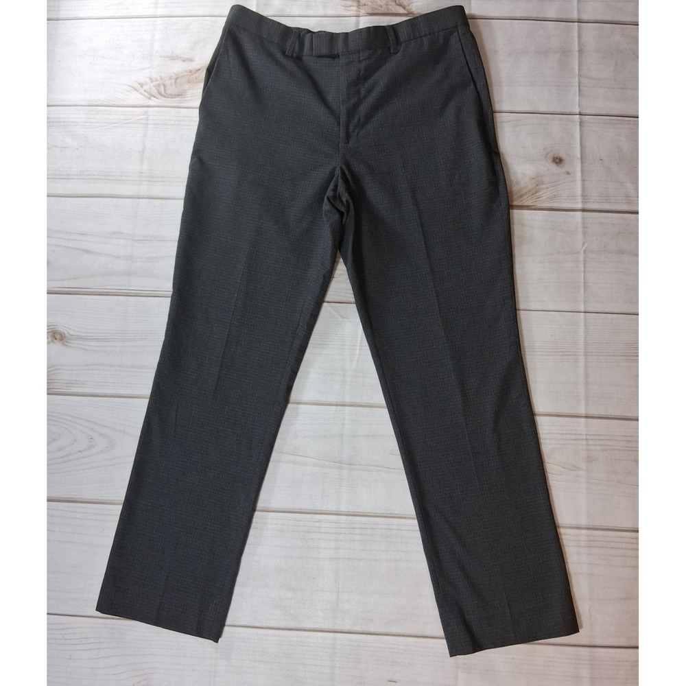 Banana Republic Mens Slim Fit Dress Pants 33 x 30 Charcoal Gray Stretch Trousers